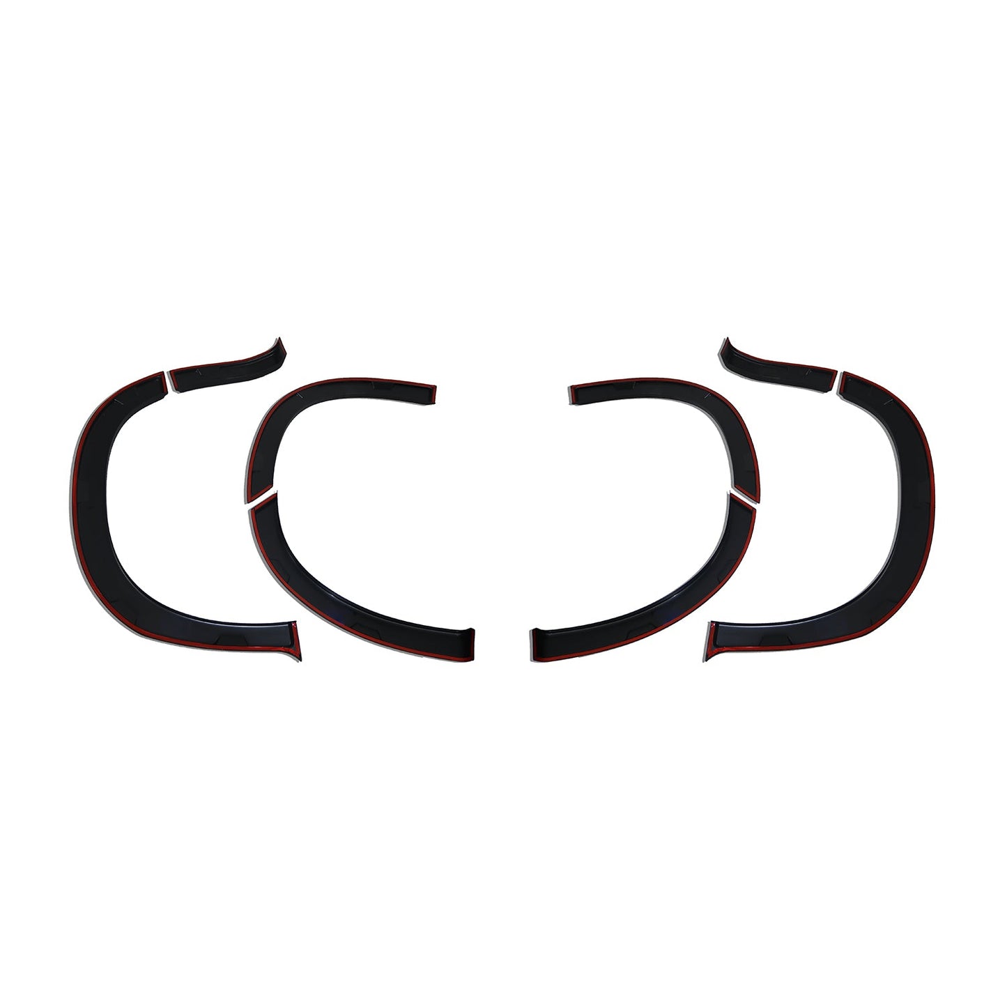 Radläufe Kotflügel Verbreiterung für Peugeot Partner 2019-2025 ABS Schwarz 8 tlg