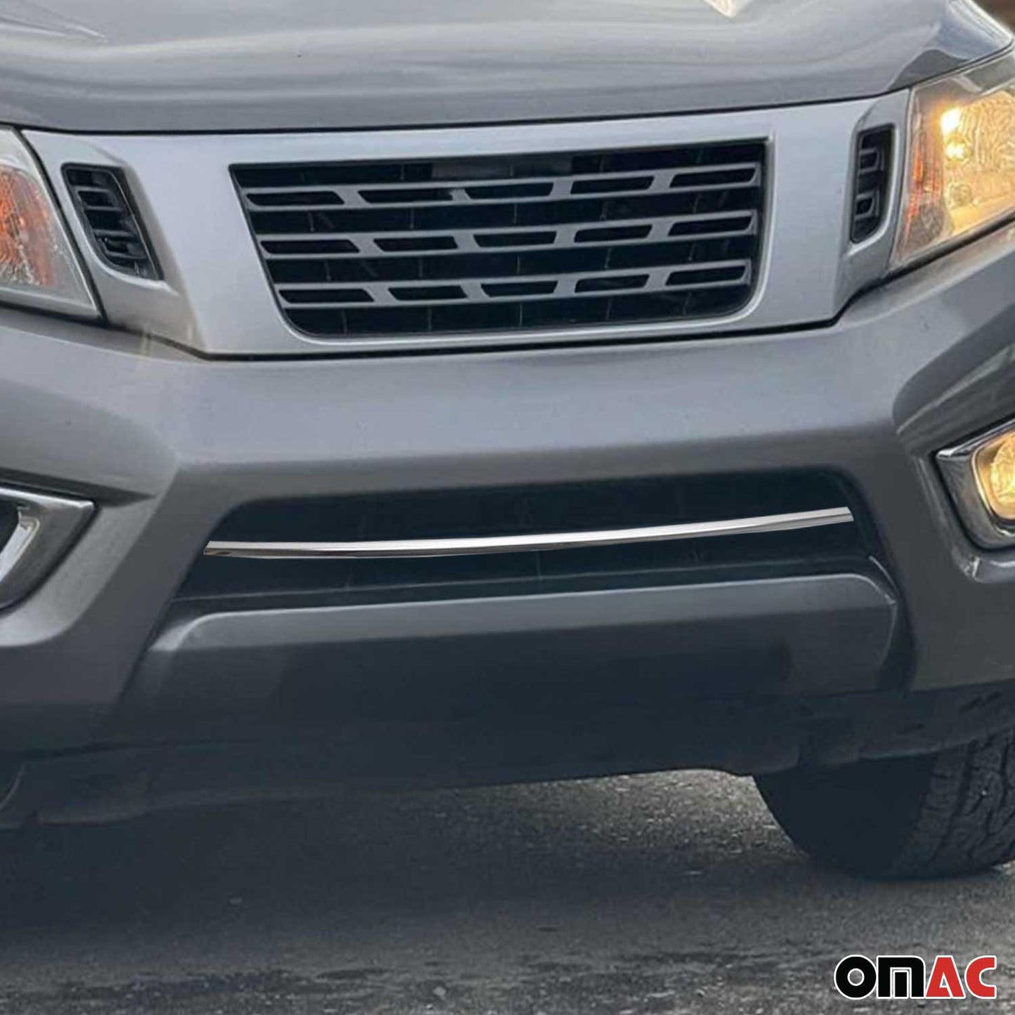 Benzi decorative grilă auto pentru Nissan Navara 2016-2020, oțel inoxidabil, argintiu