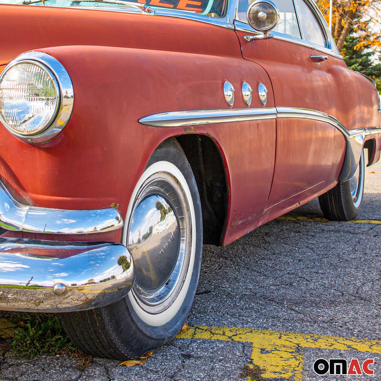 4x Weißwandringe Weißwandreifen 16 Zoll weiß Gummi Auto Tuning