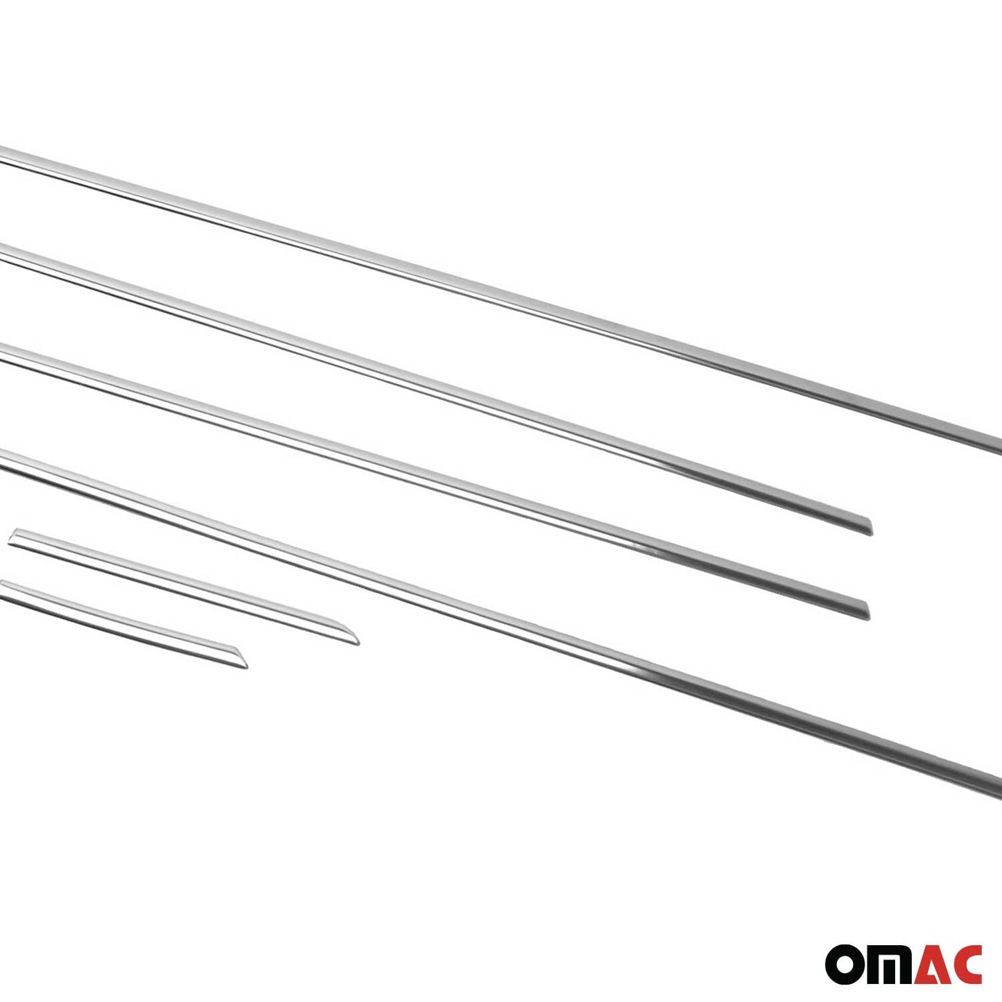 Benzi decorative pentru geamuri Hyundai i30 hatchback 2012-2017, oțel inoxidabil, 8 bucăți