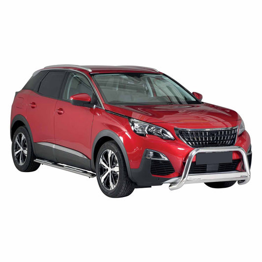 Edelstahl Seitenschweller Schwellerrohre für Peugeot 3008 2018-2021 Silber