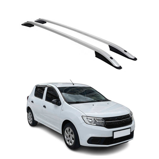Bare de plafon, portbagaj plafon, aluminiu, pentru Dacia Sandero Stepway 2008-2020, argintii, 2x