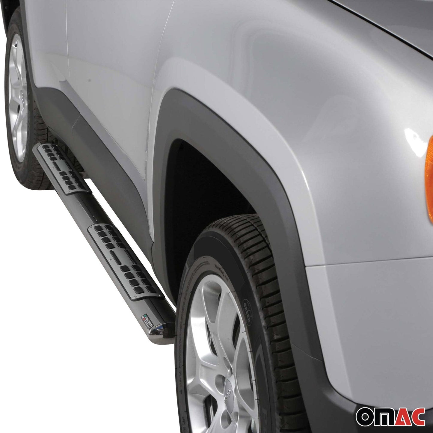 Stahl Seitenschweller Schwellerrohre für Jeep Renegade Trailhawk 2014-2017 Grau