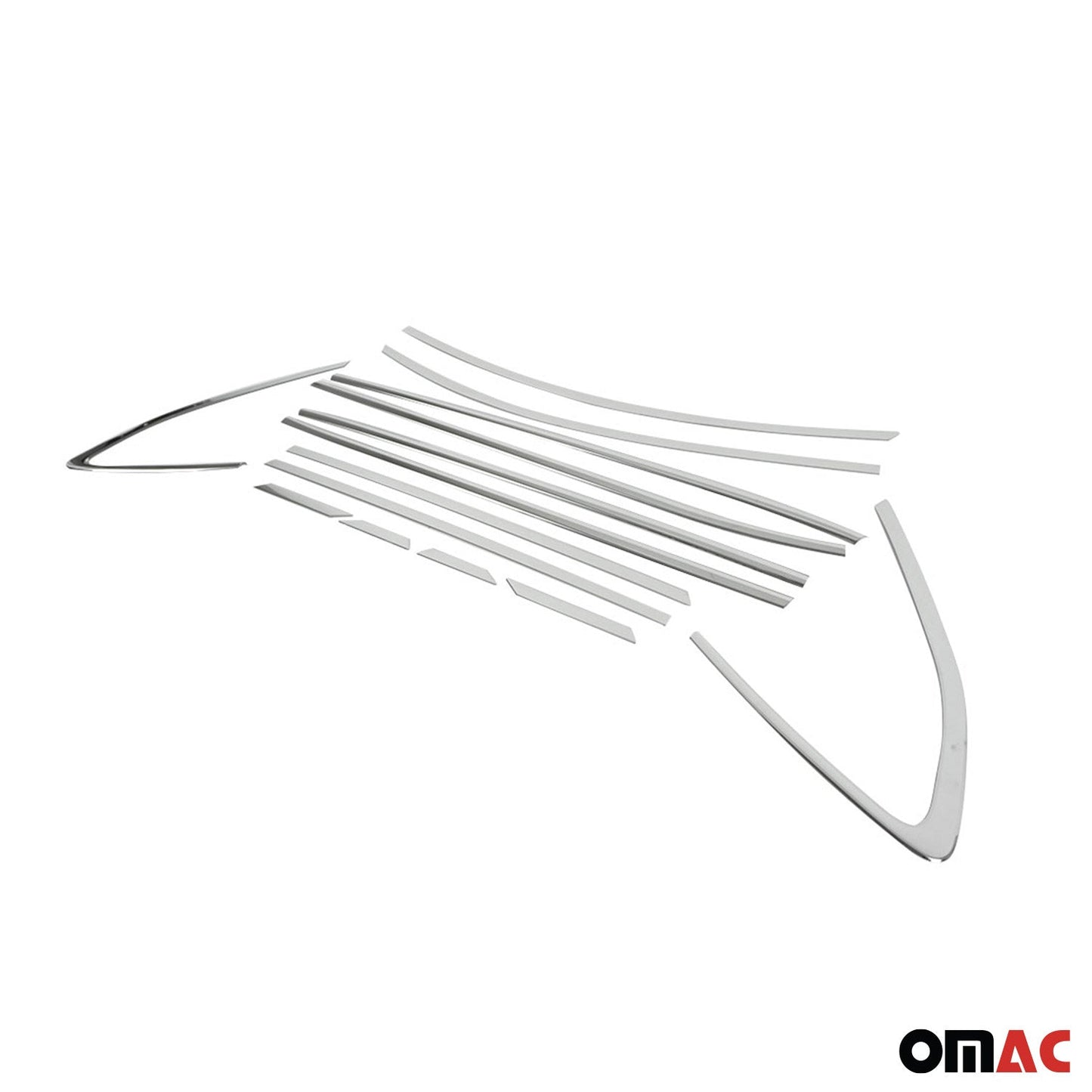 Benzi decorative pentru geamuri pentru Hyundai Tucson 2015-2021, oțel inoxidabil cromat, 14 bucăți