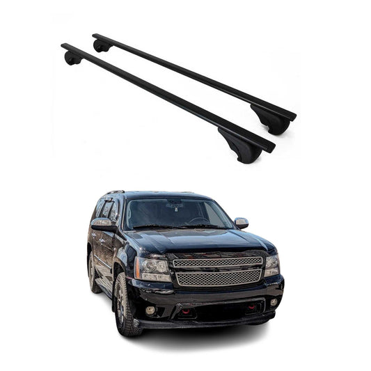 Dachträger für Chevrolet Suburban Tahoe mk3 2007-2014 75kg Metall Schwarz 2x
