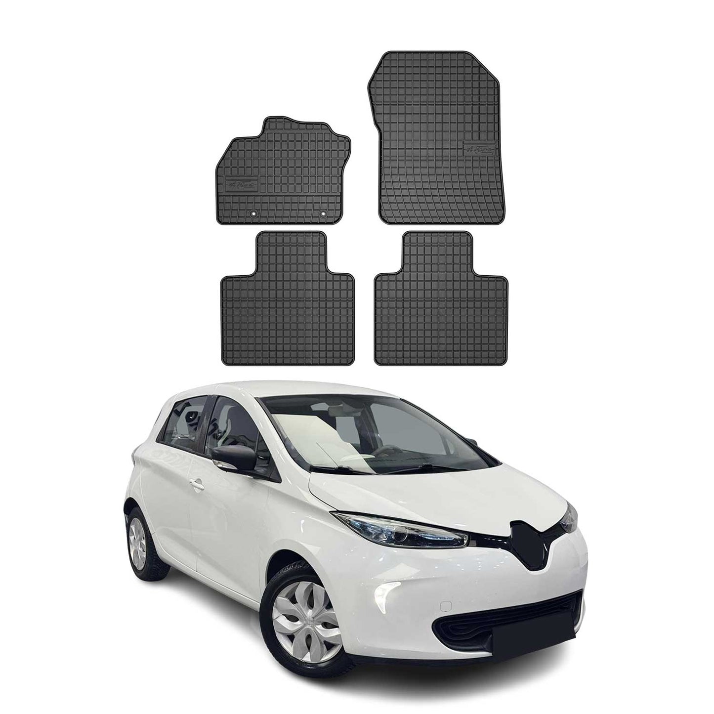 2012-2019 Renault Zoe Fußmatten Gummi Schwarz 4 tlg