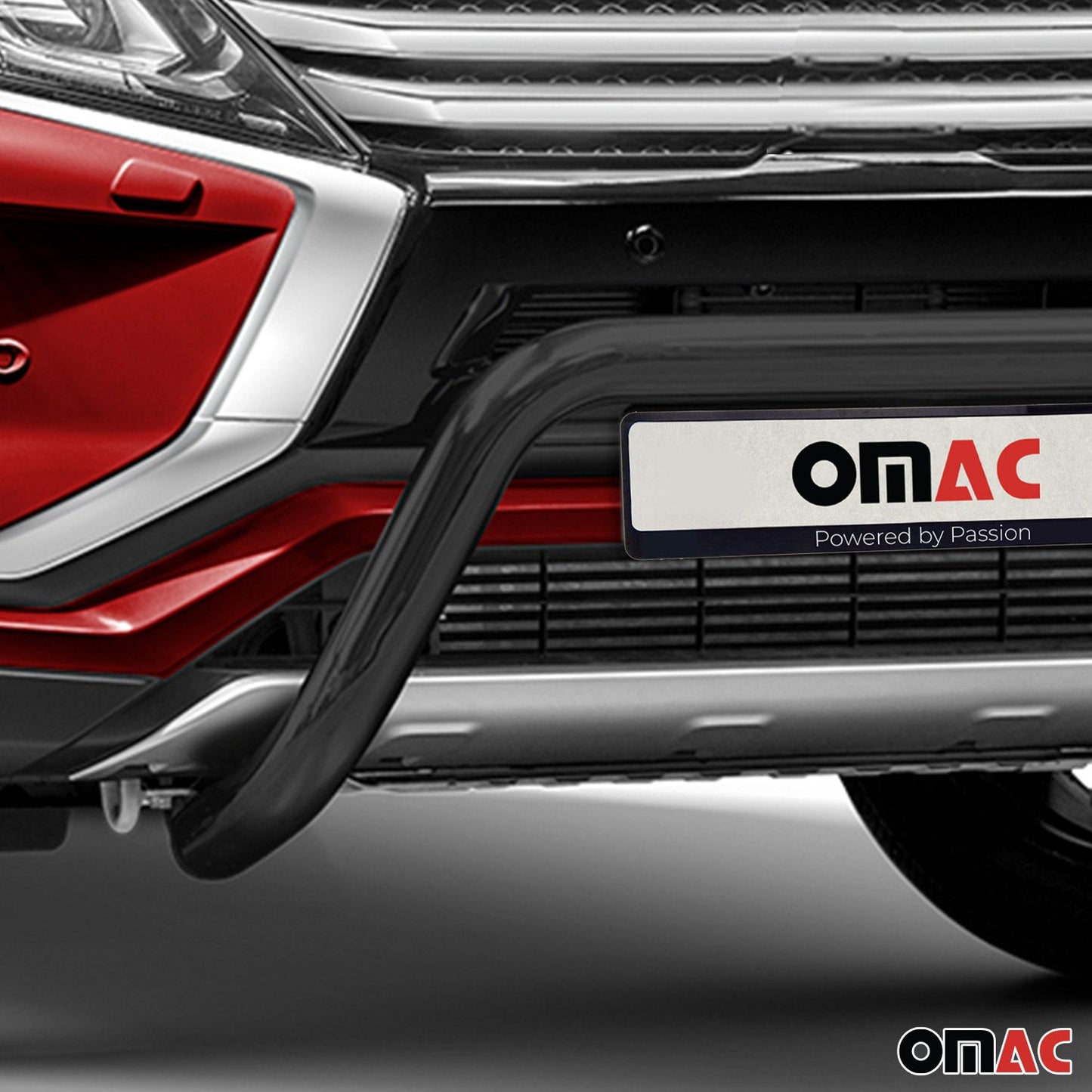 Bară de protecție/buton față pentru Mitsubishi Eclipse Cross 2017-2025, neagră, cu omologare ABE