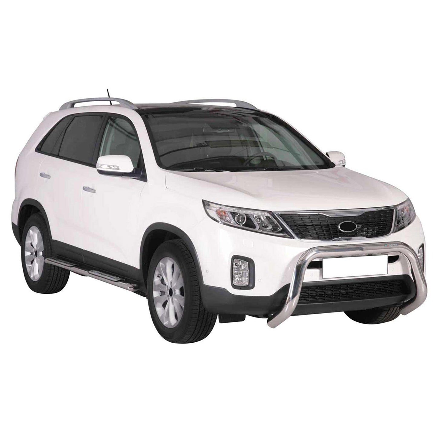 Bară de protecție/buton față pentru Kia Sorento 2012-2015 ø76mm oțel argintiu protecție