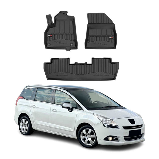 2009-2017 Peugeot 5008 Fußmatten TPE Schwarz 3 tlg