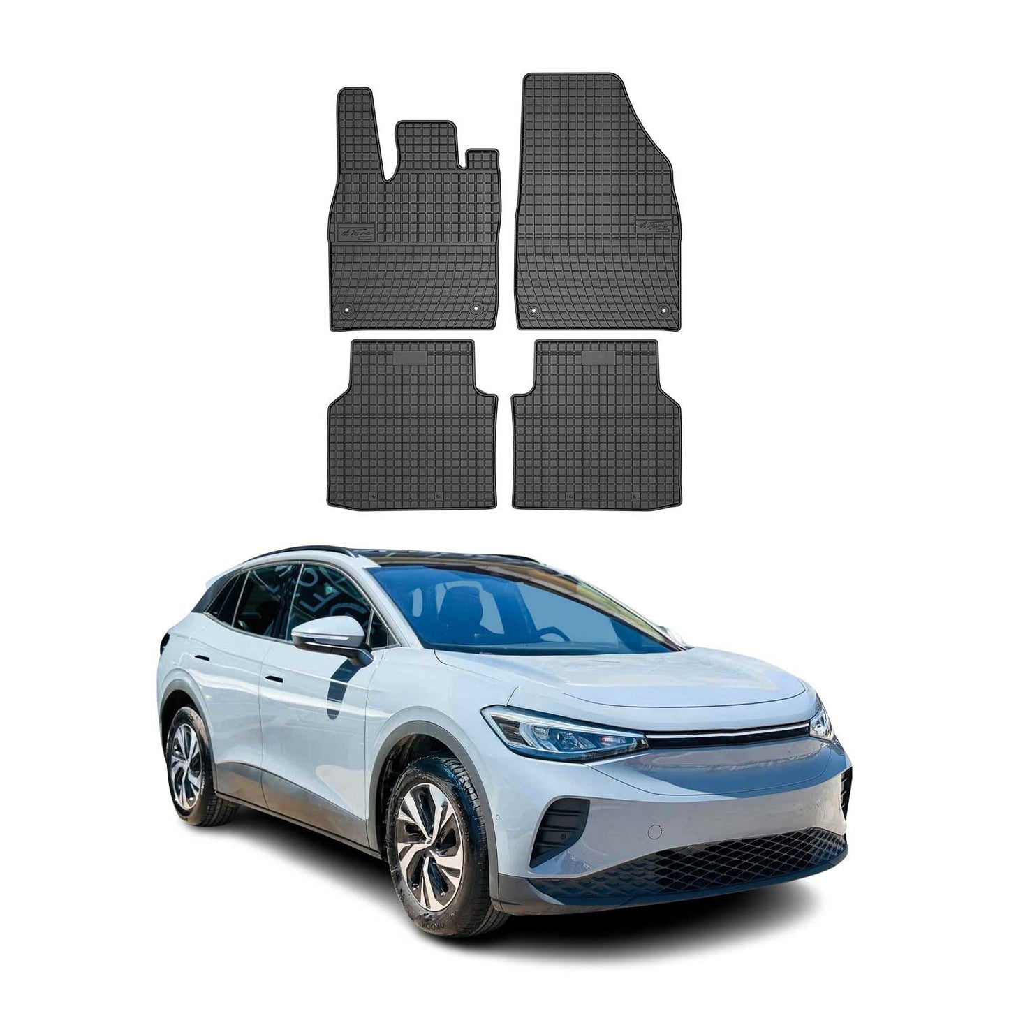 Covorașe auto TPE negre pentru VW ID.4 2020-2025, 4 buc.