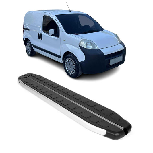 Schweller Seitenbretter Trittbretter für Peugeot Bipper 2007-2024 Alu Schwarz