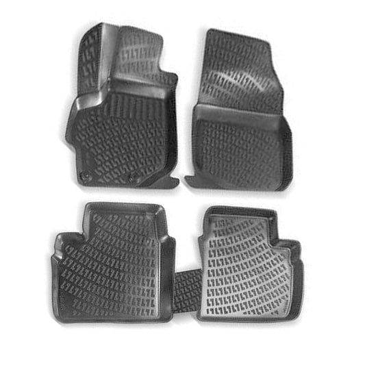 Covorașe auto Smart Fortwo 2014-2019, tăiabile, TPE, negre, set de 4 piese