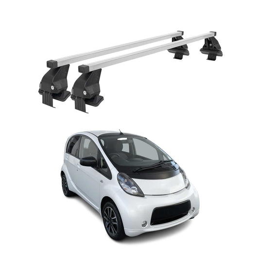 Portbagaj de plafon pentru Peugeot iOn / Citroen C-Zero 2010-2014, oțel, gri, 2x