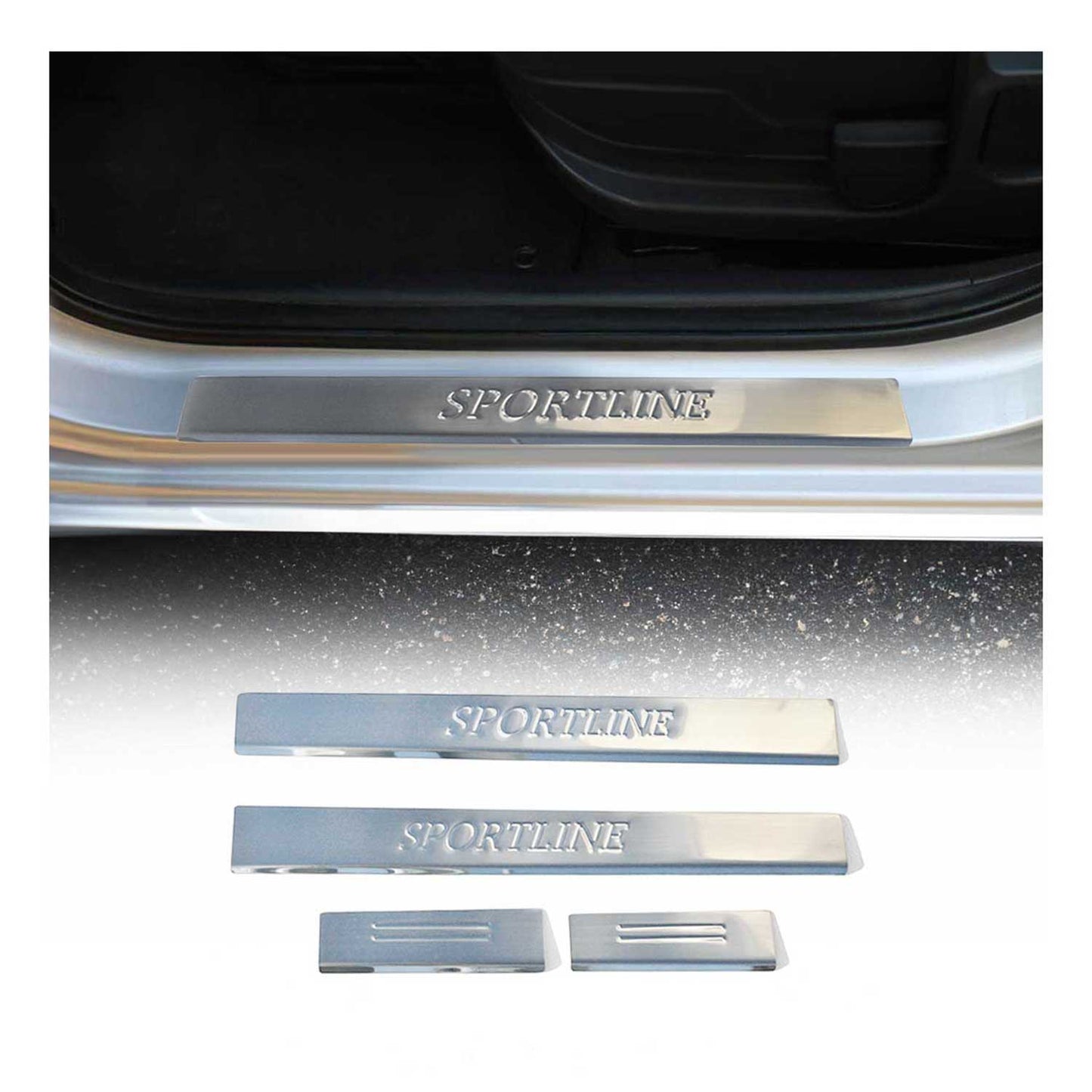 Ornamente prag uși pentru BMW X3 E83 2003-2010, oțel inoxidabil, sport, set 4 piese