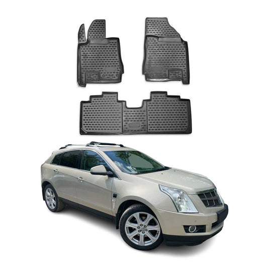 2010-2016 Cadillac SRX Fußmatten TPE Schwarz 3 tlg