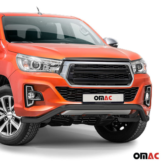 Bară de protecție față pentru Toyota Hilux 2017-2022 cu ABE (omologare de tip germană) Negru oțel