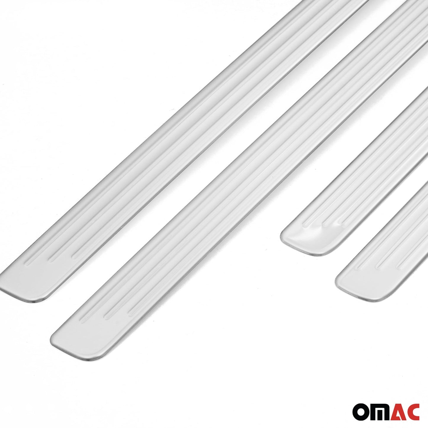 Ornamente prag uși pentru Hyundai i20 2014-2025, oțel inoxidabil, argintiu, set 4 piese