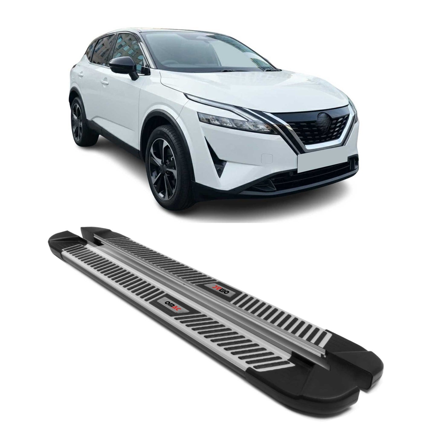 2021-2025 Nissan Qashqai Trittbretter Seitenbretter Seitenschweller Schwarz