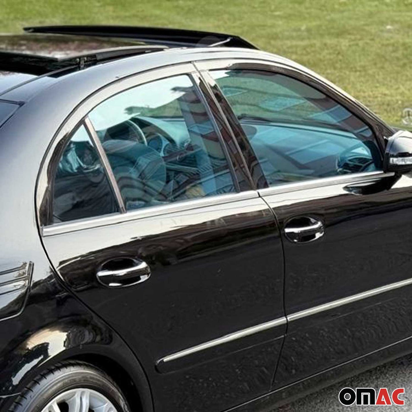 Fensterleisten Zierleisten für Mercedes W211 E Klasse 2002-2009 Edelstahl 4tlg