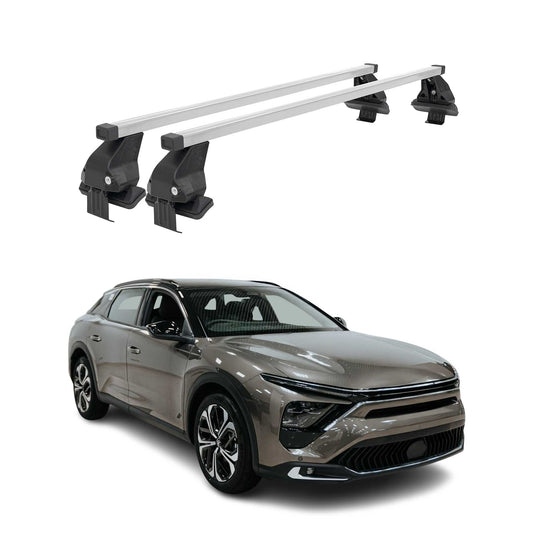 Menabo Dachträger Grundtäger für Citroen C5 X 2022-2025 50kg Stahl Silber 2 tlg