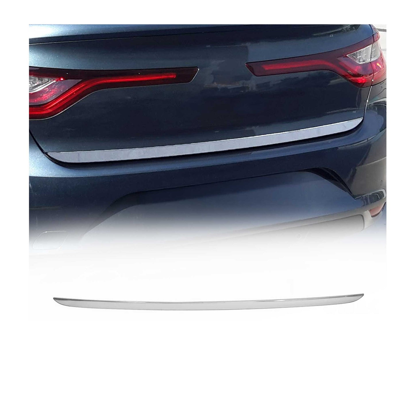 Kofferraumleiste Heckklappe Leiste für Renault Megane 2015-2020 Edelstahl Chrom