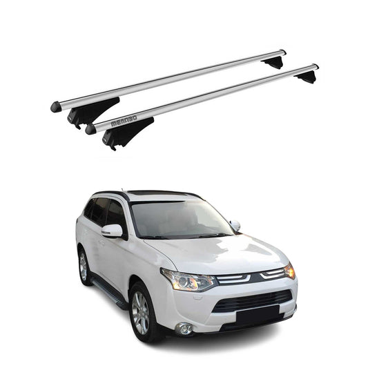 Menabo Dachträger Grundtäger für Mitsubishi Outlander 2013-2021 75kg Alu Grau 2x