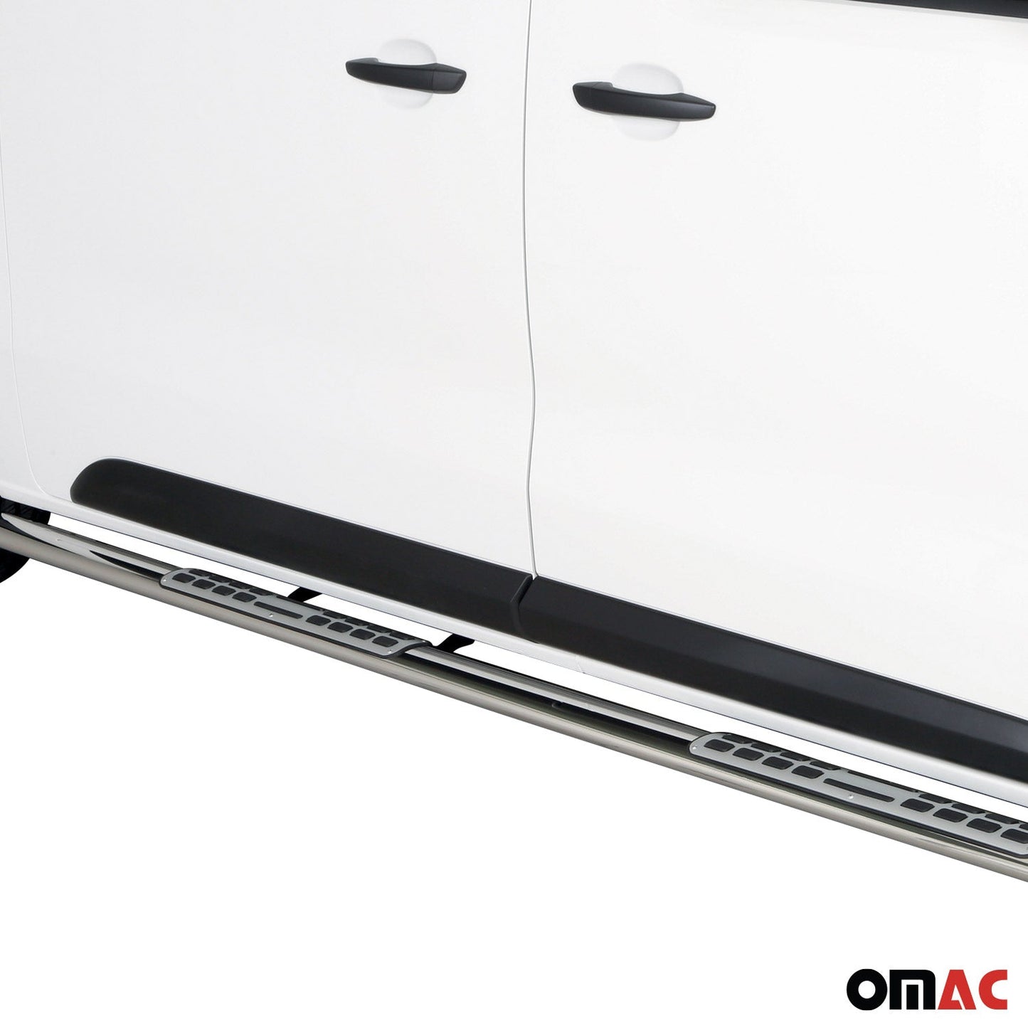 Edelstahl Seitenschweller Schwellerrohre für Opel Vivaro 2019-2025 L2 Mitte Grau