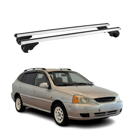 Dachträger Grundtäger für Kia Rio 2000-2005 75kg Aluminium Silber 2 tlg