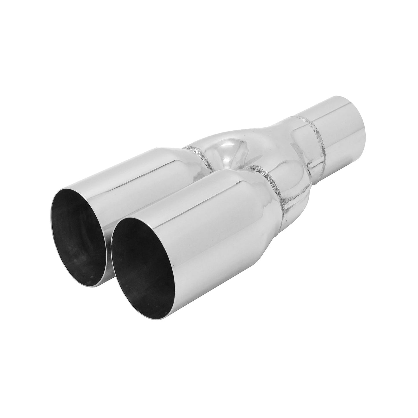 Auspuff Endrohr Edelstahl Y 2x76mm RL-Design Endschalldämpfer mit ABE