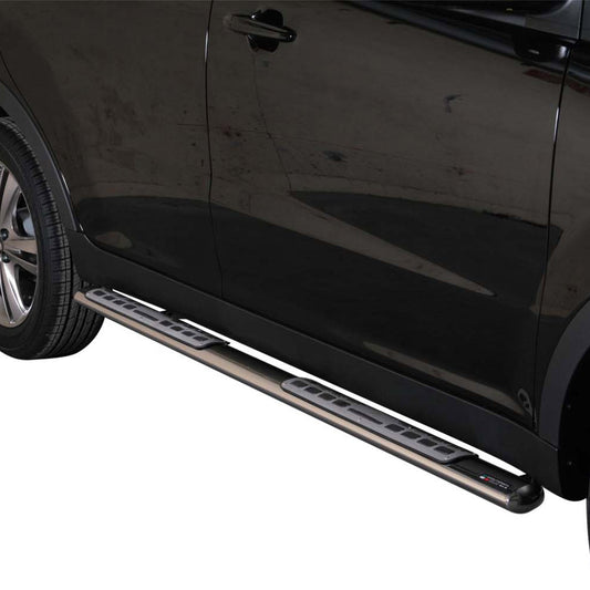 Edelstahl Seitenschweller Schwellerrohre für Ssangyong Korando 2011-2019 Silber