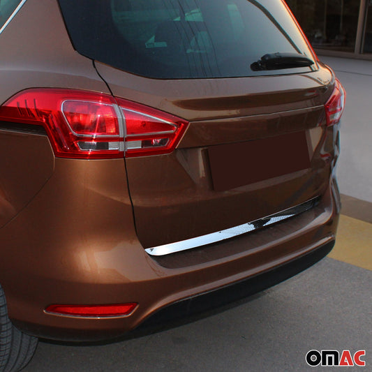 Bandă decorativă portbagaj pentru hayon, pentru Ford B-Max 2012-2021, oțel inoxidabil cromat