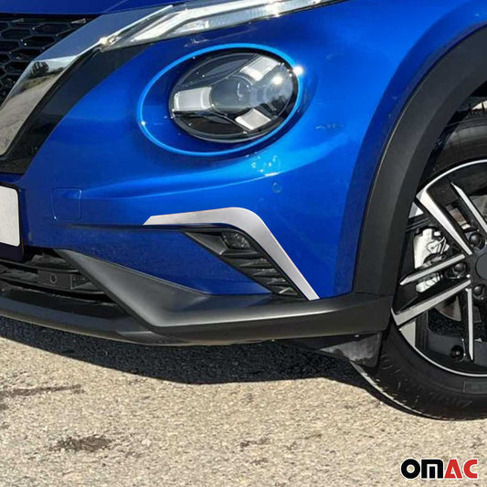 Nebelscheinwerfer Rahmen Umrandung für Nissan Juke 2021-2025 Edelstahl Silber 2x