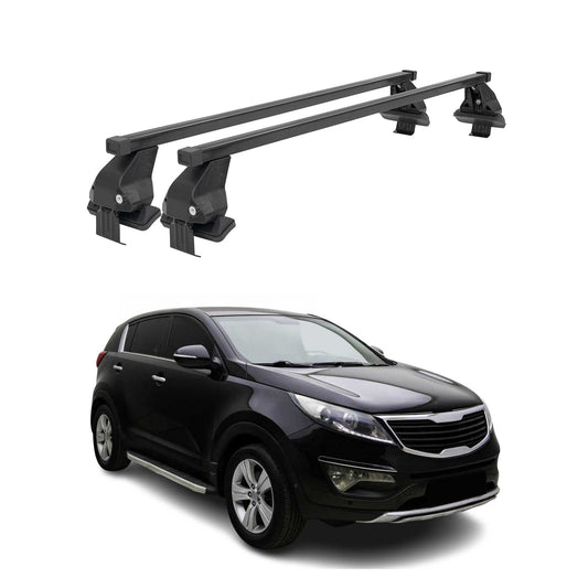 Menabo Dachträger Grundtäger für Kia Sportage SL 2010-2015 50kg Stahl Schwarz 2x