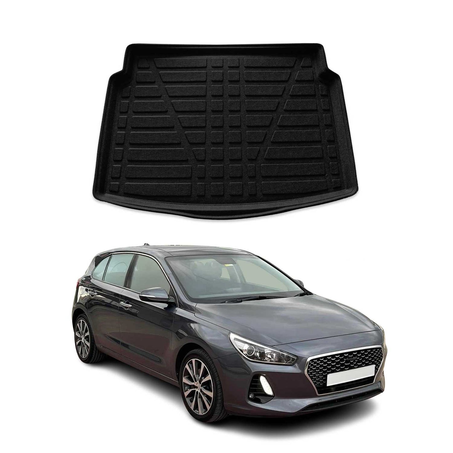 Kofferraumwanne Laderaumwanne für Hyundai i30 2017-2025 Schrägheck 5tür Gummi