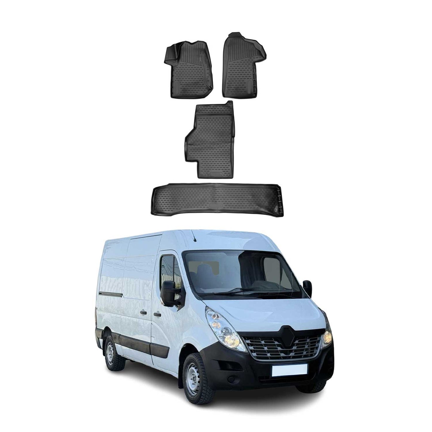 2010-2024 Renault Master Fußmatten TPE Schwarz 4 tlg