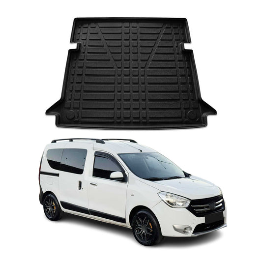 Kofferraumwanne Laderaumwanne für Dacia Dokker 2012-2021 Gummi TPE Schwarz