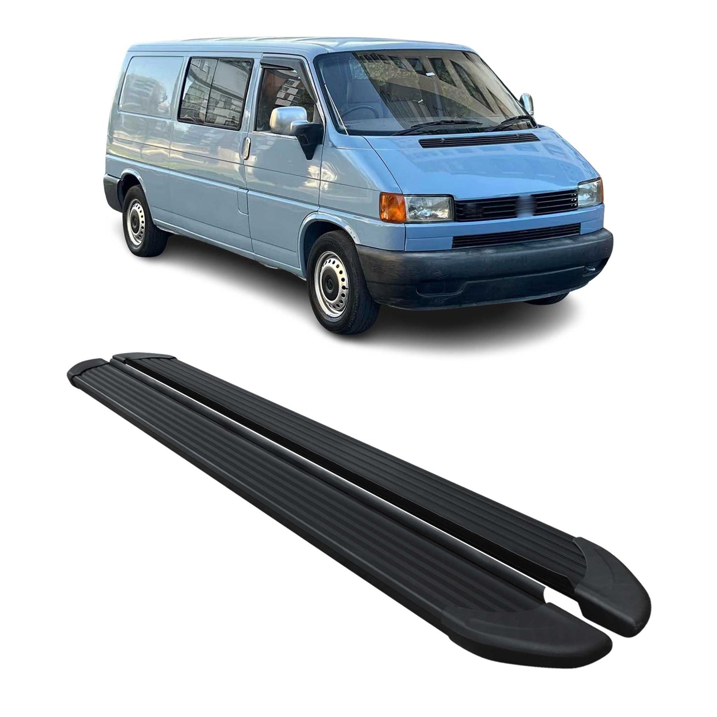 Trittbretter Seitenschweller für VW Transporter T4 1990-2003 L2 Langer Schwarz