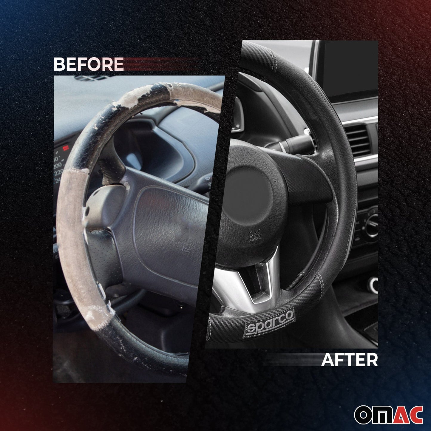 SPARCO Lenkradbezüge Lenkradschoner Lenkradschutz Grau Schwarz Gummi ø37-38 cm