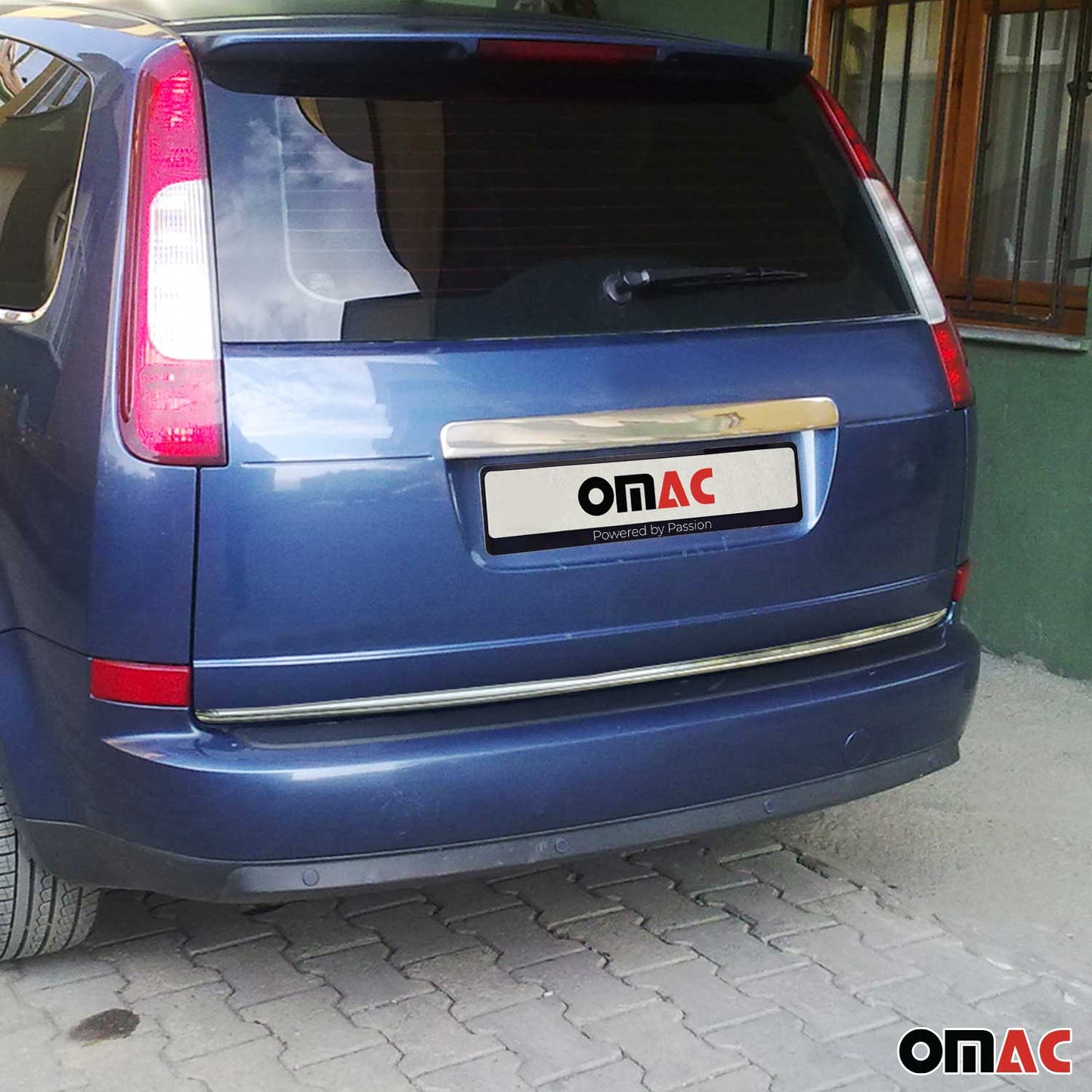 Bandă decorativă portbagaj, bandă decorativă spate pentru Ford C-Max 2003-2008, clasa B, crom inferior, set 4 piese