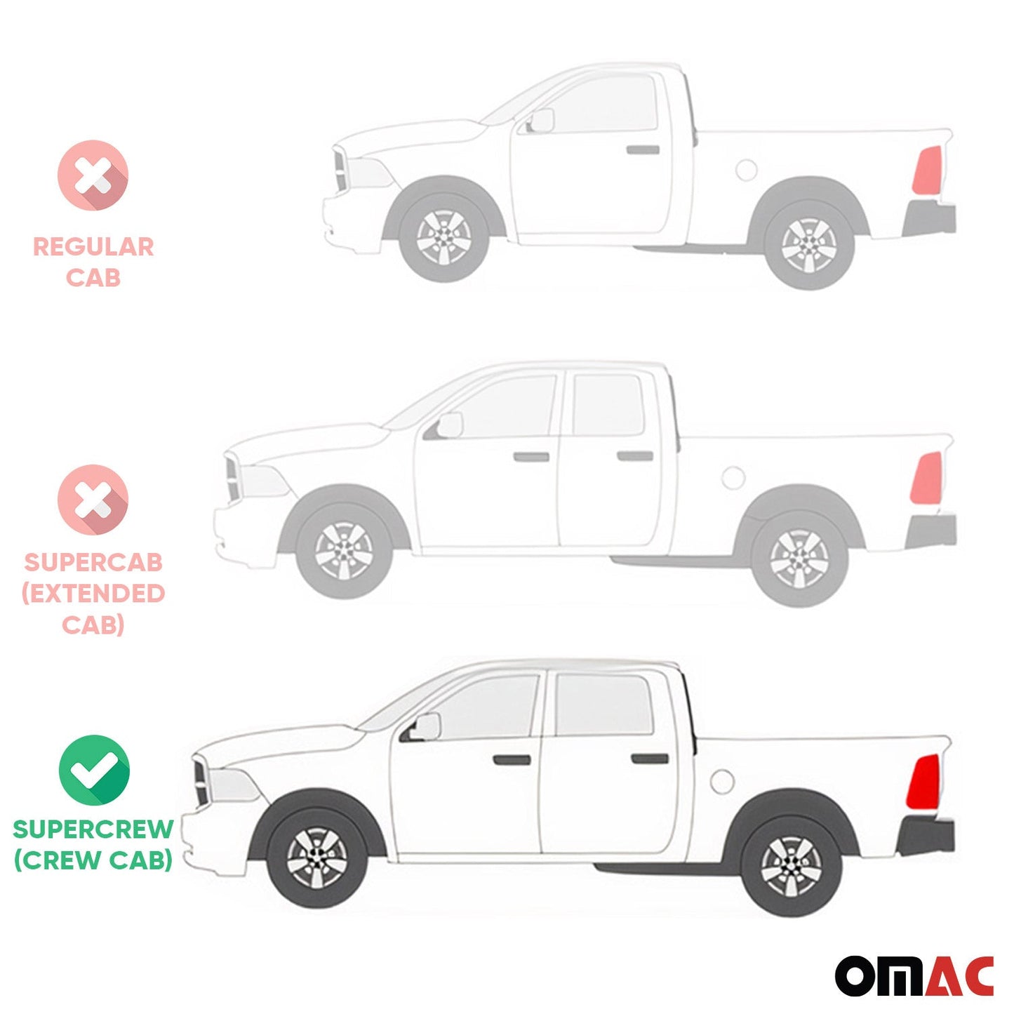 2012-2022 Ford Ranger DoubleCab Fußmatten Gummi Schwarz