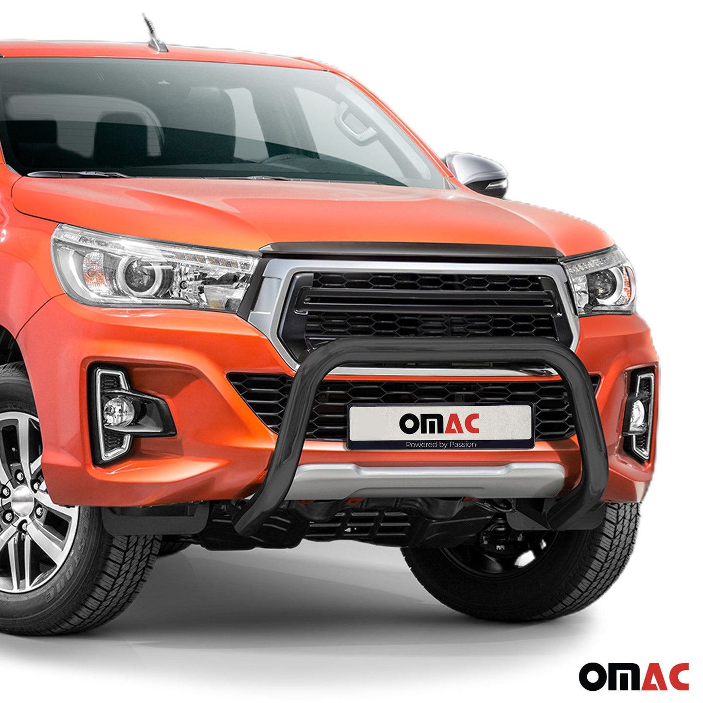 Bară de protecție/buton față pentru Toyota Hilux 2018-2022 cu ABE (omologare de tip germană) din oțel inoxidabil negru