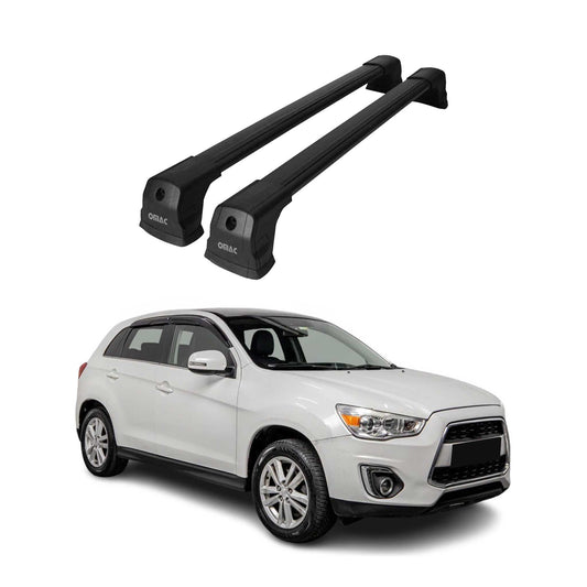 Portbagaj de plafon pentru Mitsubishi ASX 2010-2023 75kg aluminiu negru 2 buc