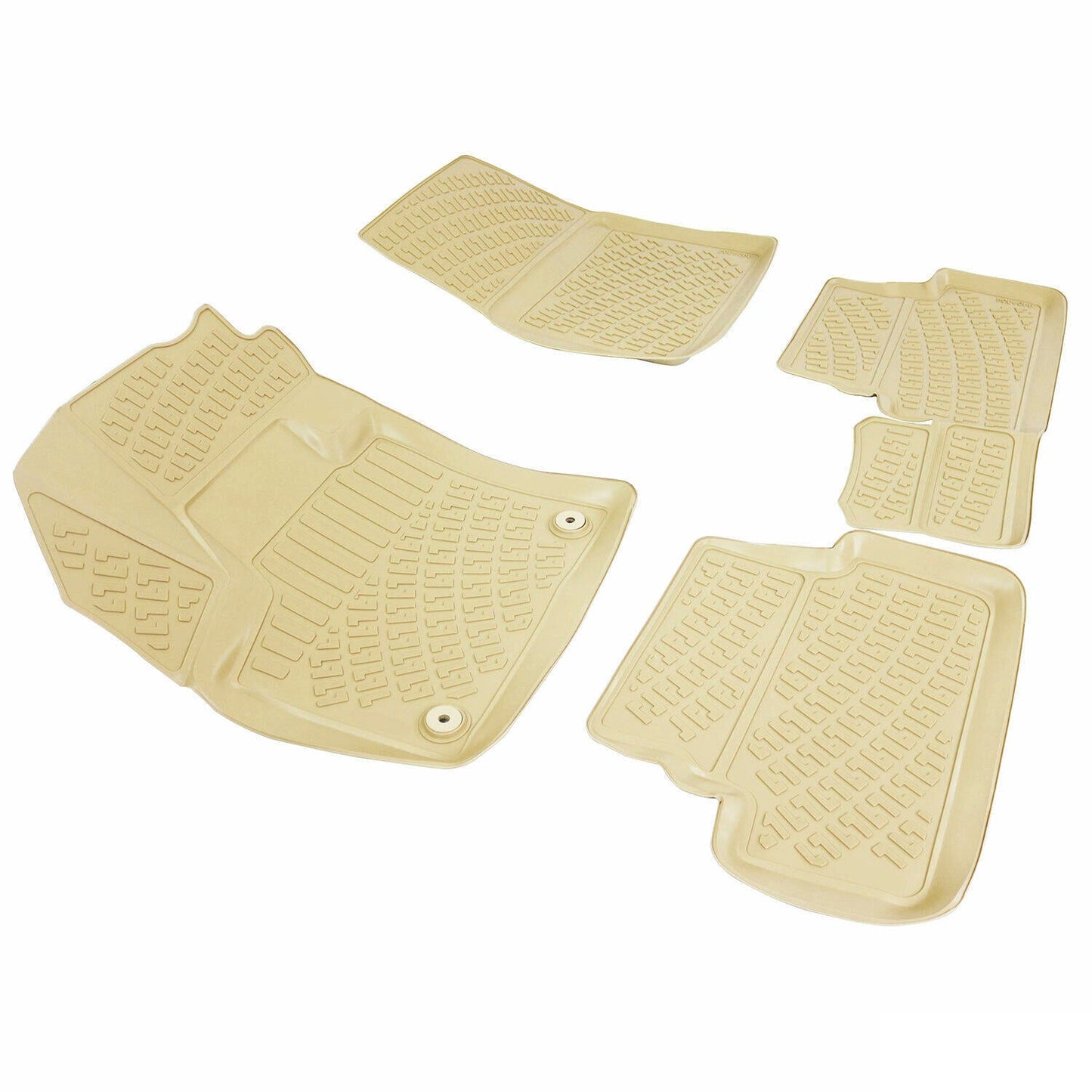 2016-2024 Peugeot 3008 Fußmatten Zuschneidbar TPE Beige 4 tlg