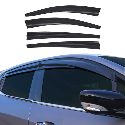 4x Windabweiser Regenabweiser für Renault Megane Schrägheck 2008-2016 Dunkel