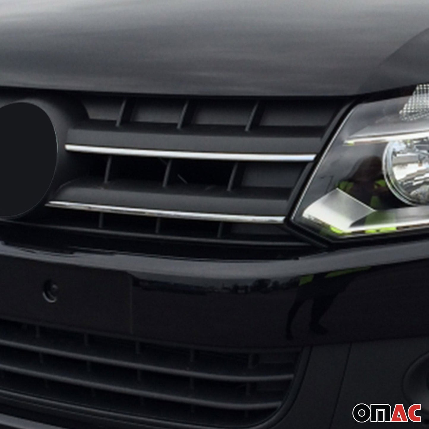 Kühlergrill Leisten Grillleisten für VW Amarok 2010-2016 Edelstahl Silber 4tlg
