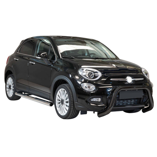 Frontbügel Frontschutzbügel für Fiat 500X 2014-2018 ø76mm Stahl Schwarz Schutz