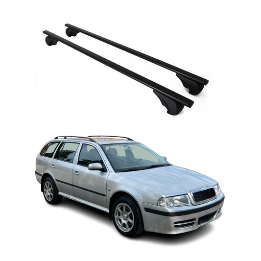 Portbagaj de plafon pentru Skoda Octavia mk1 Combi 1998-2004 75kg Negru metalic