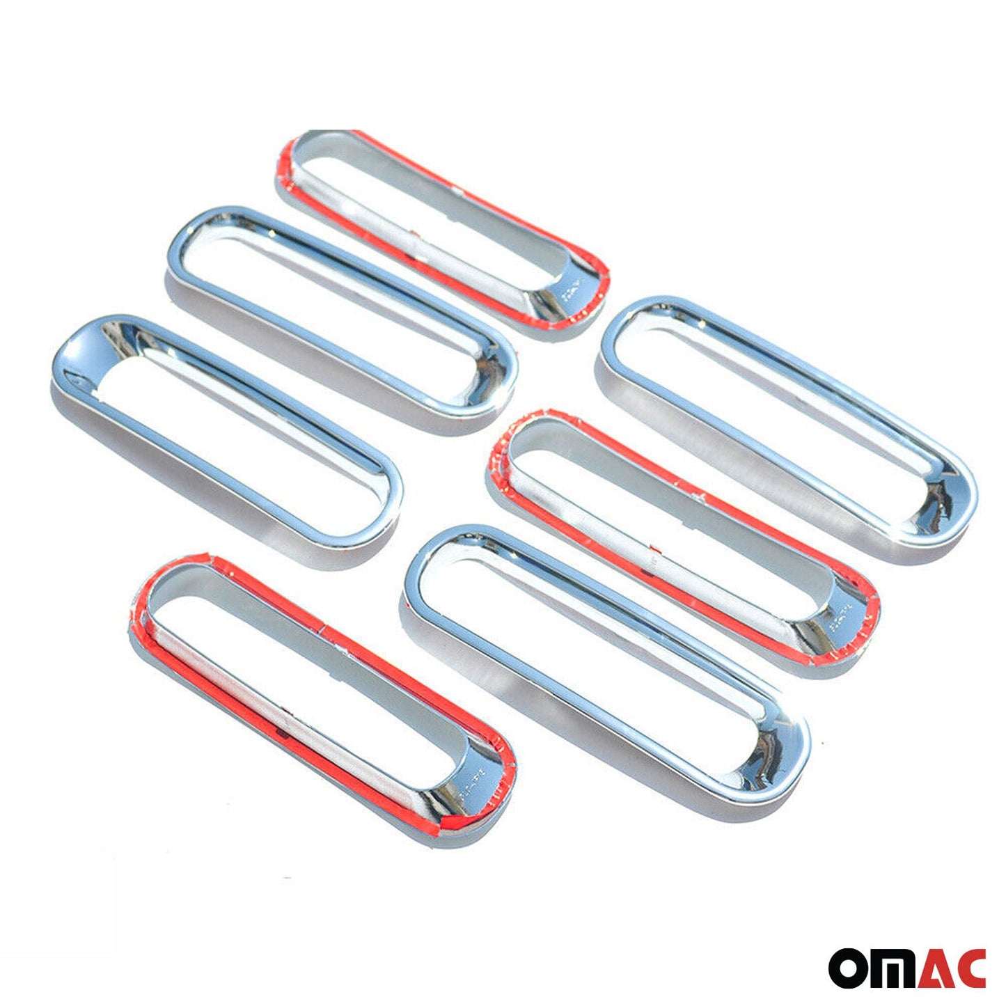 Kühlergrill Leisten Grillleisten für Jeep Wrangler 2007-2019 Chrom ABS Silber 7x