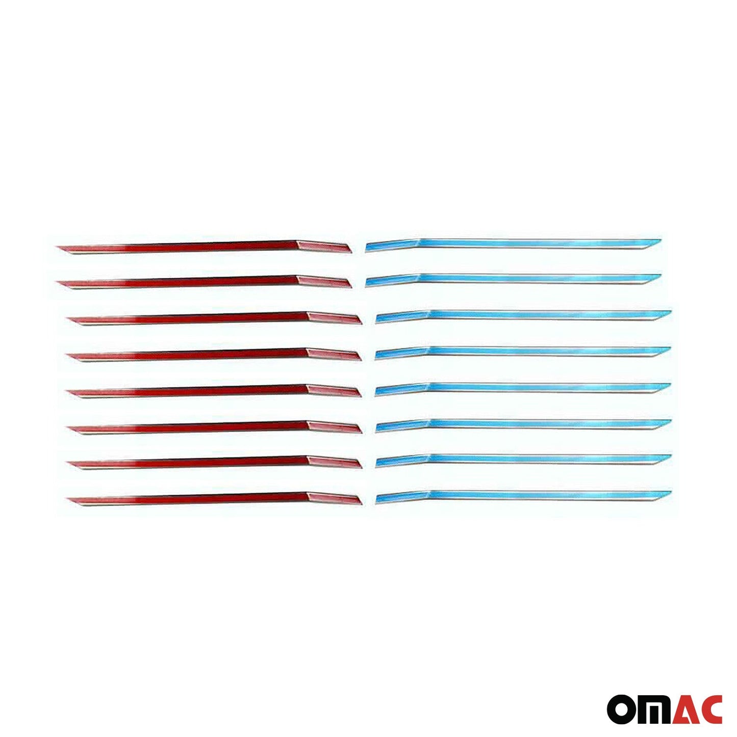 Kühlergrill Leisten Grillleisten für Skoda Superb 2015-2019 Edelstahl Silber 16x