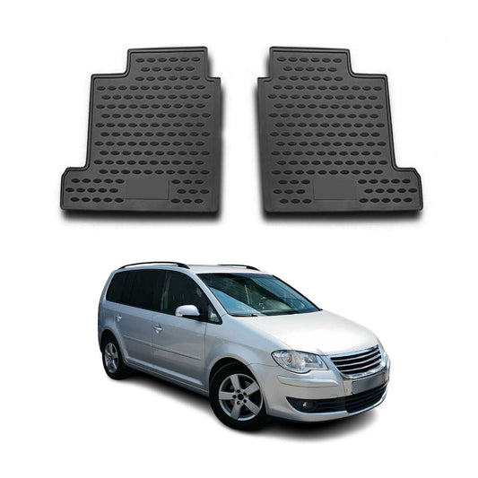 OMAC Gummimatten Fußmatten für VW Touran 2003-2015 7 Sitze 3. Sitzreihe TPE 2x